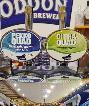 Loddon brewery draught taps